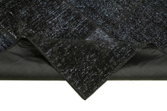 Kirk Yama Black Patchwork Cotton Wool Handmade Area Rug 5'5'' x 8'0''