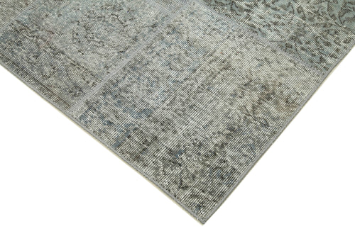 Kirk Yama Grey Patchwork Cotton Wool Handmade Area Rug 5'7'' x 7'10''