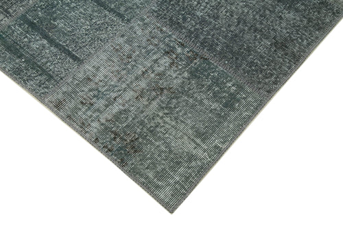 Kirk Yama Grey Patchwork Cotton Wool Handmade Area Rug 5'7'' x 7'11''