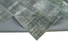 Kirk Yama Grey Patchwork Cotton Wool Handmade Area Rug 5'7'' x 7'11''