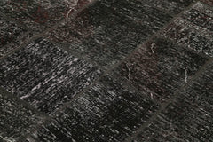 Kirk Yama Brown Patchwork Cotton Wool Handmade Area Rug 5'7'' x 7'9''