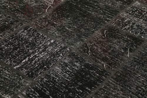 Kirk Yama Brown Patchwork Cotton Wool Handmade Area Rug 5'7'' x 7'9''