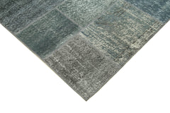 Kirk Yama Grey Patchwork Cotton Wool Handmade Area Rug 5'9'' x 7'10''