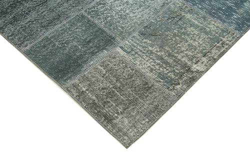 Kirk Yama Grey Patchwork Cotton Wool Handmade Area Rug 5'9'' x 7'10''