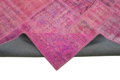 Kirk Yama Pink Patchwork Cotton Wool Handmade Area Rug 5'8'' x 7'10''