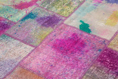 Kirk Yama Blue Patchwork Cotton Wool Handmade Area Rug 5'7'' x 7'10''