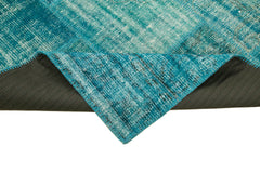 Kirk Yama Turquoise Patchwork Cotton Wool Handmade Area Rug 5'9'' x 7'11''