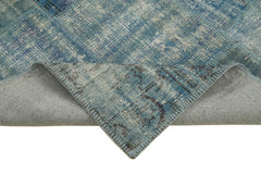Kirk Yama Blue Patchwork Cotton Wool Handmade Area Rug 5'9'' x 8'0''