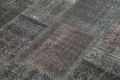 Handmade Area Rug - Kirk Yama Grey Patchwork Cotton Wool 5'7'' x 7'10''