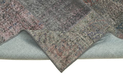 Handmade Area Rug - Kirk Yama Grey Patchwork Cotton Wool 5'7'' x 7'10''