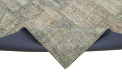 Kirk Yama Grey Patchwork Cotton Wool Handmade Area Rug 4'8'' x 6'8''