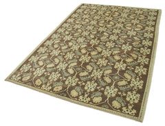 Taspinar Beige Classic Wool Handmade Area Rug 5'2'' x 8'2''