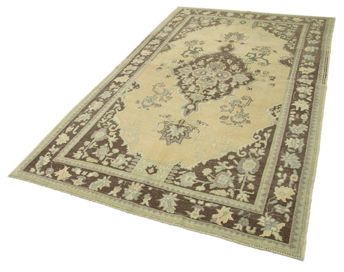 Taspinar Beige Classic Wool Handmade Area Rug 5'1'' x 8'9''