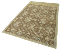 Taspinar Beige Classic Wool Handmade Area Rug 4'11'' x 8'3''