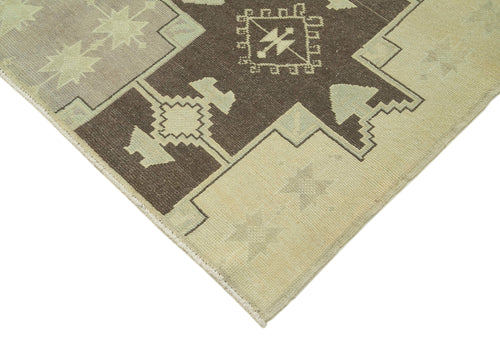 Taspinar Beige Classic Wool Handmade Area Rug 4'10'' x 9'0''