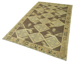 Taspinar Beige Classic Wool Handmade Area Rug 4'11'' x 8'4''