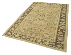 Taspinar Beige Classic Wool Handmade Area Rug 4'11'' x 7'4''