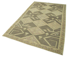 Taspinar Beige Classic Wool Handmade Area Rug 4'9'' x 8'0''