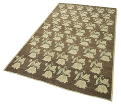 Taspinar Beige Classic Wool Handmade Area Rug 4'6'' x 8'0''