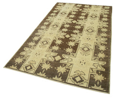 Taspinar Beige Classic Wool Handmade Area Rug 4'5'' x 7'9''