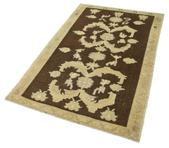 Taspinar Beige Classic Wool Handmade Area Rug 3'5'' x 5'5''