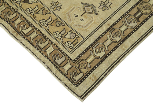 Taspinar Beige Classic Wool Handmade Area Rug 3'9'' x 7'3''