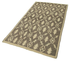 Taspinar Beige Classic Wool Handmade Area Rug 3'8'' x 7'0''