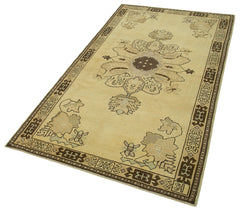 Taspinar Beige Classic Wool Handmade Area Rug 3'8'' x 6'9''