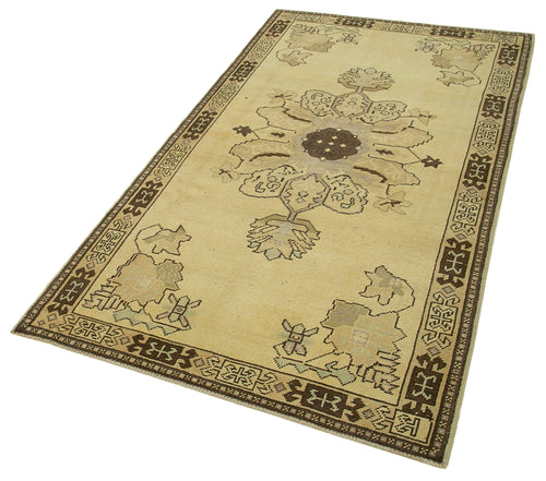 Taspinar Beige Classic Wool Handmade Area Rug 3'8'' x 6'9''