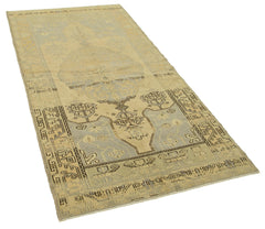 Taspinar Beige Classic Wool Handmade Area Rug 3'5'' x 6'11''