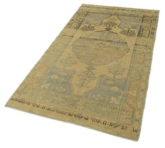 Taspinar Beige Classic Wool Handmade Area Rug 3'5'' x 6'11''