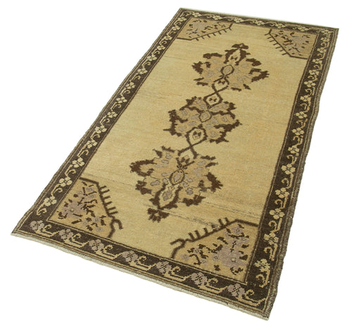 Taspinar Beige Classic Wool Handmade Area Rug 2'11'' x 6'0''