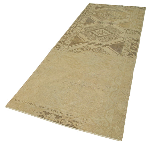 Taspinar Beige Classic Wool Handmade Area Rug 3'5'' x 9'7''