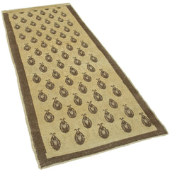 Taspinar Beige Classic Wool Handmade Area Rug 2'11'' x 7'1''
