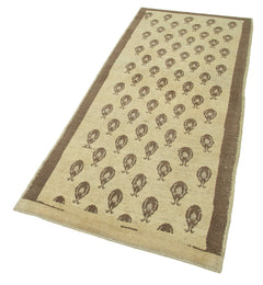 Taspinar Beige Classic Wool Handmade Area Rug 2'11'' x 7'1''