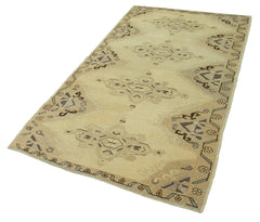 Taspinar Beige Classic Wool Handmade Area Rug 3'7'' x 6'7''