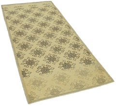 Taspinar Beige Classic Wool Handmade Area Rug 2'10'' x 6'3''