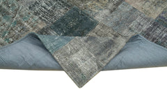 Kirk Yama Grey Patchwork Cotton Wool Handmade Area Rug 6'7'' x 9'10''