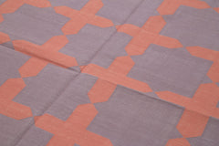 Geometric Duri Purple Geometric Cotton Wool Handmade Area Rug 6'0'' x 9'0''