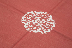 Geometric Duri Red Geometric Cotton Wool Handmade Area Rug 6'1'' x 8'11''