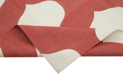 Geometric Duri Red Geometric Cotton Wool Handmade Area Rug 6'1'' x 8'10''