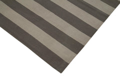 Geometric Duri Brown Geometric Cotton Wool Handmade Area Rug 6'0'' x 9'1''