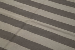 Geometric Duri Brown Geometric Cotton Wool Handmade Area Rug 6'0'' x 9'1''