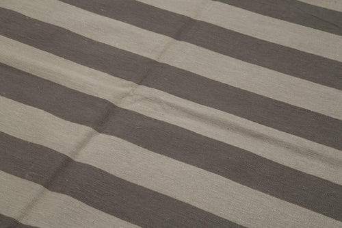 Geometric Duri Brown Geometric Cotton Wool Handmade Area Rug 6'0'' x 9'1''