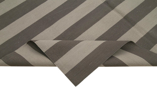 Geometric Duri Brown Geometric Cotton Wool Handmade Area Rug 6'0'' x 9'1''