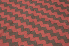 Geometric Duri Red Geometric Cotton Wool Handmade Area Rug 6'0'' x 8'11''