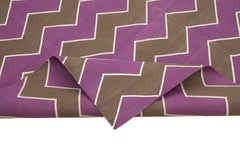 Geometric Duri Brown Geometric Cotton Wool Handmade Area Rug 6'2'' x 8'11''