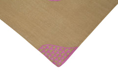 Geometric Duri Brown Geometric Cotton Wool Handmade Area Rug 5'10'' x 8'10''