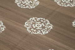 Geometric Duri Brown Geometric Cotton Wool Handmade Area Rug 5'11'' x 8'10''