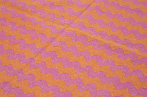 Geometric Duri Purple Geometric Cotton Wool Handmade Area Rug 6'0'' x 8'11''